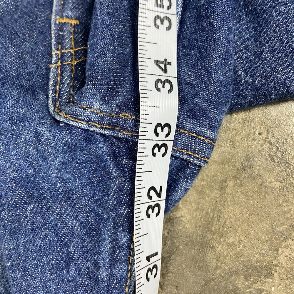 Vintage 80s Levi's 505 Jeans Size 36x33 Blue Denim Medium Wash Orange Tab - Picture 5 of 8